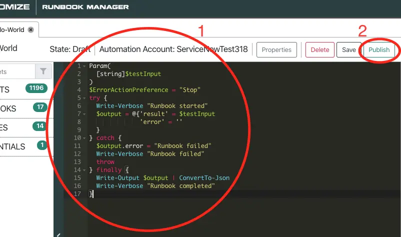 Select Automation Account