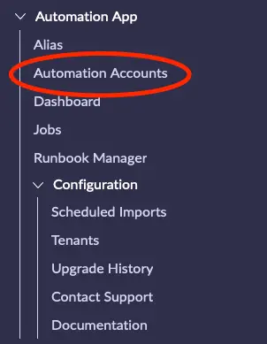 Navigate to Automation Accounts
